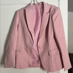 Pink Women's Single-Button Blazer Jacket